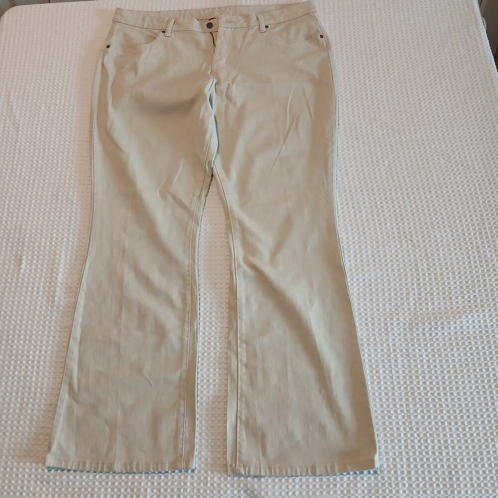 Smith's Dungarees Size 18 Beige Flare Pants